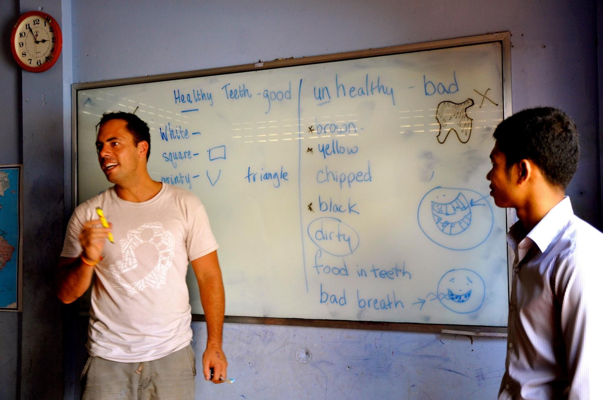 Jamie Christopherson teaching in Cambodia